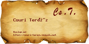 Csuri Teréz névjegykártya